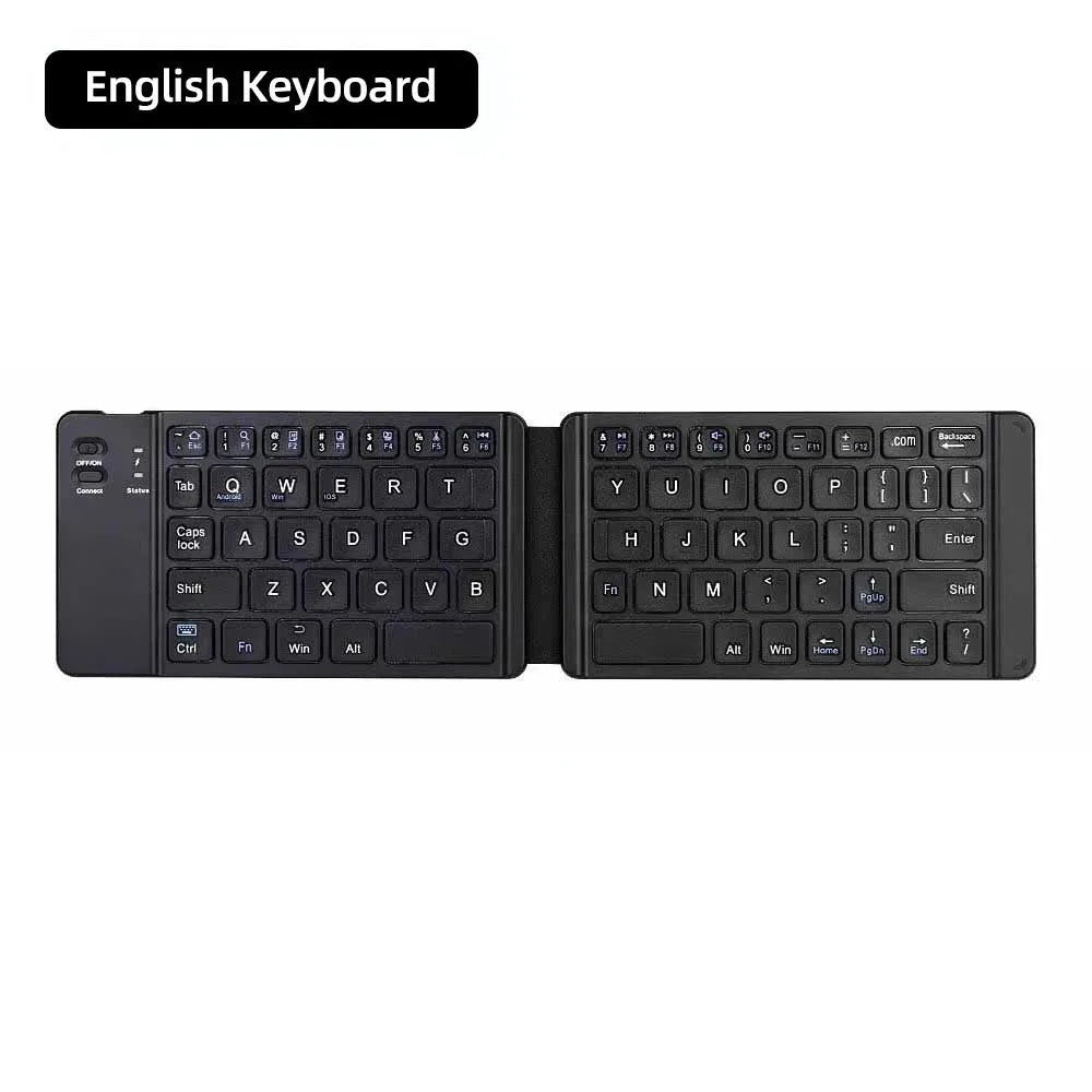 Mini Keyboard Wireless Folding Keyboard Bluetooth Foldable Keyboard with Touchpad for Windows Android Ipad Phone Rechargeable