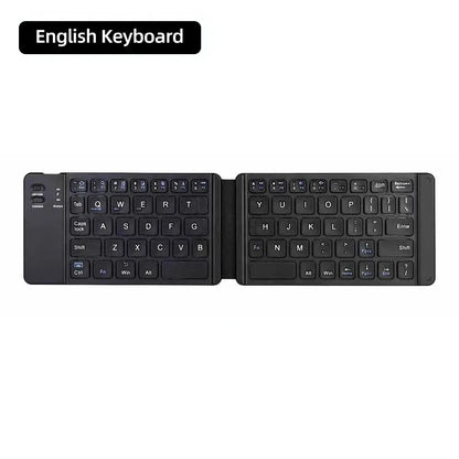 Mini Keyboard Wireless Folding Keyboard Bluetooth Foldable Keyboard with Touchpad for Windows Android Ipad Phone Rechargeable
