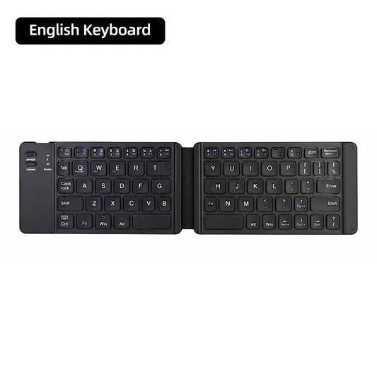 Mini Keyboard Wireless Folding Keyboard Bluetooth Foldable Keyboard with Touchpad for Windows Android Ipad Phone Rechargeable