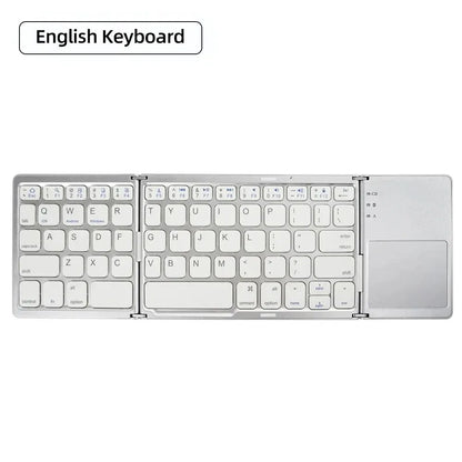 Mini Keyboard Wireless Folding Keyboard Bluetooth Foldable Keyboard with Touchpad for Windows Android Ipad Phone Rechargeable